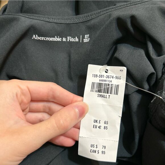 Abercrombie & Fitch Black Travelers Sleeveless Jumpsuit Size Small Tall - Picture 7 of 8